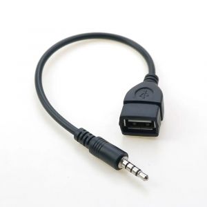 Prise Jack Audio AUX mâle 3.5mm vers USB 2.0 femelle, câble de convertisseur, adaptateur pour