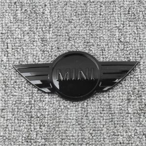 Mini embl&egrave;me noir ABS pour capot avant de voiture/insigne de coffre arri&egrave;re pour BMW Mini cooper R56
