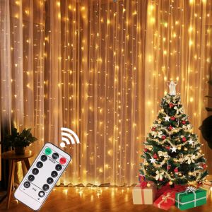 USB feston chaîne lumière fée guirlande rideau lumière noël lumière décor de noël pour la maison
