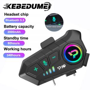 Casque de moto Bluetooth casque sans fil IPX6 &eacute;tanche r&eacute;duction du bruit &eacute;couteur Super longue