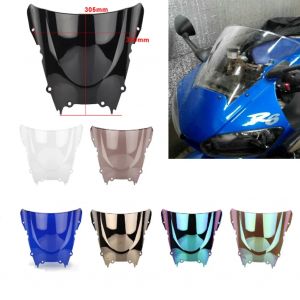 YZF-R6 écran de moto Double bulle pare-brise déflecteur protecteur pare-brise pour Yamaha YZF R6 600