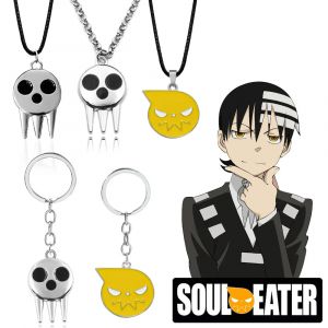 Anime Soul Eater crâne Logo collier mort l'enfant crâne Cosplay accessoires métal pendentif collier