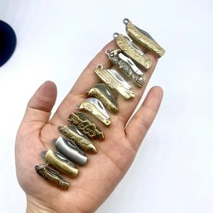 Mini couteau de poche en laiton, porte-clés pendentif en acier inoxydable, coupe-lame, outil
