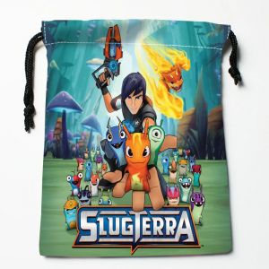 Slugterra-Sacs Cadeaux Personnalisés de 18x22cm, Sacs-Cadeaux Imprimés, Poudres de Voyage, Rangement