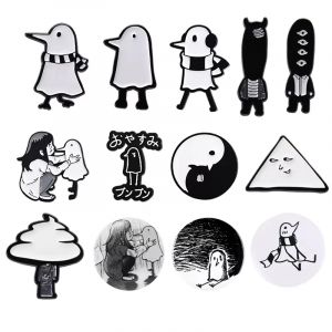 Dessin animé Oyasumi Punpun émail broches personnalisé beau oiseau Animal Badge sac à dos revers