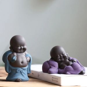 Petit moine Figurine Mini moine Statue mignon bouddha moine Statue Adorable bébé petit moine