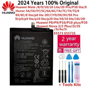 Batterie d'origine pour Huawei Honor Mate Nova 2 3 5C 5A 6A 7 7C 7A 7X 8 8A 8C 8X P8 9 Y9 P9 10 P10