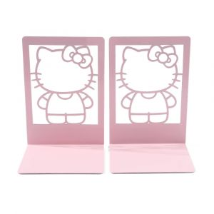 Serre-livres Hello Kitty rose, 2 pièces, serre-livres robustes en métal, fournitures de bureau pour