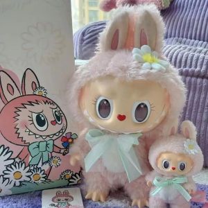 Mokoko 1st printemps fleur chérie rose Labubu vinyle poupée Kawaii sac à dos pendentif décoration