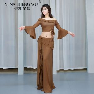 Ensemble jupe de danse du ventre, 2 pièces, Costume de danse orientale, vêtements d'entraînement de