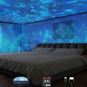 Projecteur de vague d'océan d'eau rotatif Led veilleuse pour chambre décor lampe veilleuse décor de