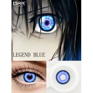 KSSEYE l&eacute;gende bleu Cosplay lentilles de contact color&eacute;es lentilles de contact oculaires de couleur