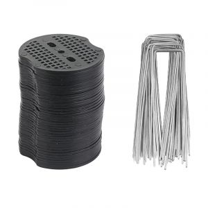Piquets de jardin, bâche de sardine avec 40 rondelles, piquets de fixation pour couverture de bâche,