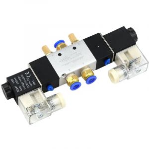 Électrovanne pneumatique de haute qualité 220V, 4V220-08 Air, 5 voies, 2 positions, bobine 1/4