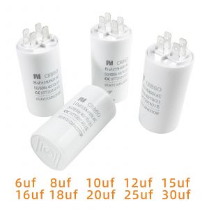 Condensateur CBB60 450VAC Double insertion 50/60hz condensateur de démarrage de remplacement