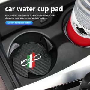 Porte-gobelet de voiture, 2 pièces, tapis antidérapant, emblème, dessous de verre pour Fiat 500 500C