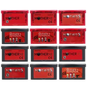 Cartouche de jeu série mère GBA mère 1 2 3 USA/EUR/ESP/FRA, coque rouge grise pour carte de Console
