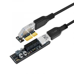 Câble PCIE Riser pleine vitesse USB 3.0 PCI Express X1 à X1, adaptateur de câble d'extension,
