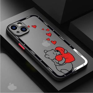 Coque de téléphone Disney Winnie l'ourson, coque mignonne pour Apple iPhone 16 11 13 15 12 14 Pro