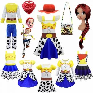 Halloween Toy Story 4 fille Jessie robe dessin animé 3D imprimé vêtements bébé Cowgirl Costume