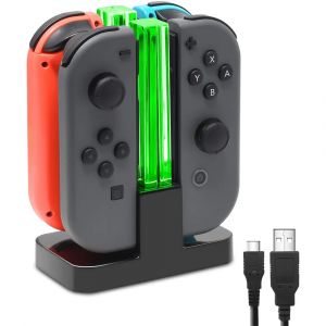 Nintend Switch 4 contrôleur chargeur indicateur LED Station de chargement pour Nitendo Switch