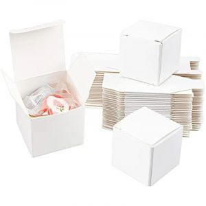 Mini boîte d'emballage cadeau en papier blanc avec couvercle, boîte à savon pliable en carton pour