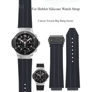 Bracelets de montre en caoutchouc haut de gamme pour Hublot Yubo Classic Fusion Big Bang s&eacute;rie
