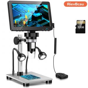 RIEVBCAU 7 ''Microscope LCD DM9 1200X Microscopes num&eacute;riques 1080P HD port&eacute;e outil de r&eacute;paration de