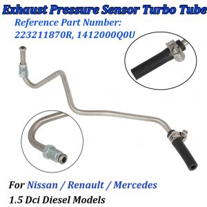 223211870 R pour Nissan Renault 1.5 DCi capteur de pression d'&eacute;chappement tuyau Turbo Tube capteur