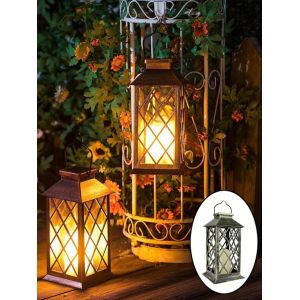 Bougie solaire sans flamme scintillante, lumi&egrave;re LED &eacute;tanche pour table, pelouse ext&eacute;rieure,