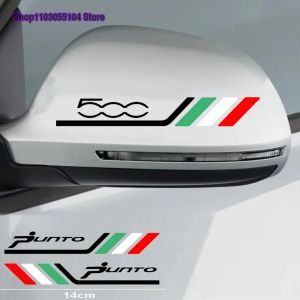 Autocollant de r&eacute;troviseur de voiture, 2 pi&egrave;ces, pour Fiat 500 Abarth 500x Bravo Panda Punto Tipo