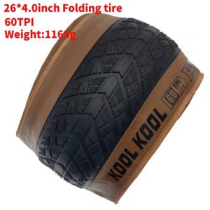 Nouveau JILUER 26x4.0 pneu de v&eacute;lo v&eacute;lo de neige demi chauve v&eacute;lo gros 26 pouces pneu pliant