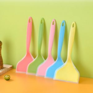 Spatule antiadh&eacute;sive en Silicone &agrave; large bouche, grattoir pour Steak, boeuf, &oelig;uf, spatule de
