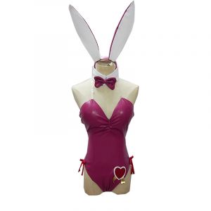 Kallen-Costumes de cosplay sexy pour filles, combinaison lapin rouge, bikini unisexe, v&ecirc;tements de