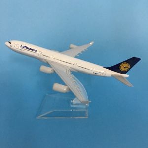 JASON TUTU 16 cm Lufthansa Airbus A340 modèle d'avion modèle d'avion Airbus modèle d'avion 1:400
