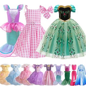 Costume de princesse pour enfants, robe de Cosplay Elsa Anna Halloween raiponce, v&ecirc;tements de f&ecirc;te
