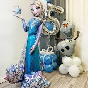 Ballons géants Disney 3D la reine des neiges, princesse Elsa Aisha, en aluminium, décorations de