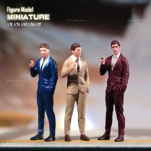 Miniatures peintes 1/87 1/64 1/43 1/24 1/18, costume sur pied, homme fumant, figurine de scène,