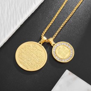 Mode islamique musulman Allah coran médaille pendentif collier hommes femmes religieux prière