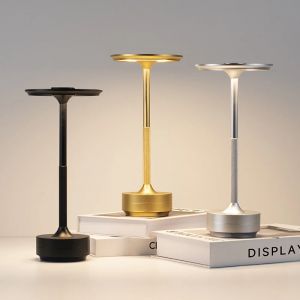Lampe de table LED sans fil aste avec capteur tactile, lampe de bureau classique, réglable,