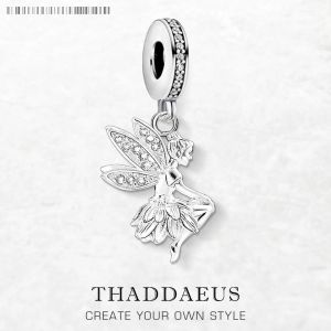 Pendentif fée elfe magique en argent Sterling 925, breloque pendante pour femmes, bijoux fins