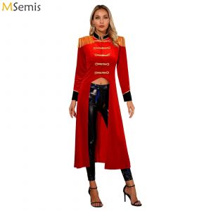 Costume de spectacle de cirque pour femmes, manteau de queue en velours, planches à franges, veste
