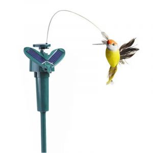 Jouet d'Oiseau Rotatif Solaire Amusant, Colibri Volant, Vibration Puissante, Piquet Volant,