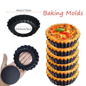 10cm Mini tarte Muffin Cupcake casseroles antiadhésives tarte Quiche Flan Pan moules tarte Pizza