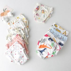 Culotte imperm&eacute;able et r&eacute;utilisable pour b&eacute;b&eacute;, couche-culotte en coton, sous-v&ecirc;tement mignon pour