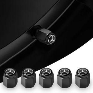 Couvercle de bouchons de tige de valve de voiture, 5 pièces, pour Mercedes Benz AMG W108 W124 W126