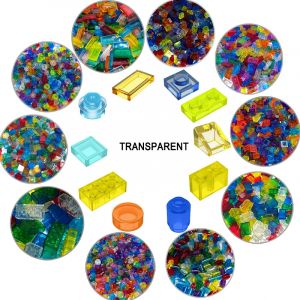 Plaque de Documents Mixtes Transparente, Tuile de NégDynation Ronde, 1x1, 300, 3024, 4073, 98138,