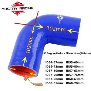 Bleu 3 plis longueur: 102mm coude à 90 degrés tuyau en Silicone Intercooler coupleur réducteur Turbo