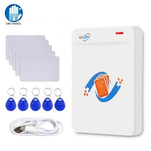 Lecteur/copieur RFID 125KHz, 13.56MHz, programmateur USB, porte-clés, UID T5577, réinscriptible,