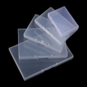 Boîte d'emballage en plastique transparente, rectangulaire, translucide, mallette de rangement,
